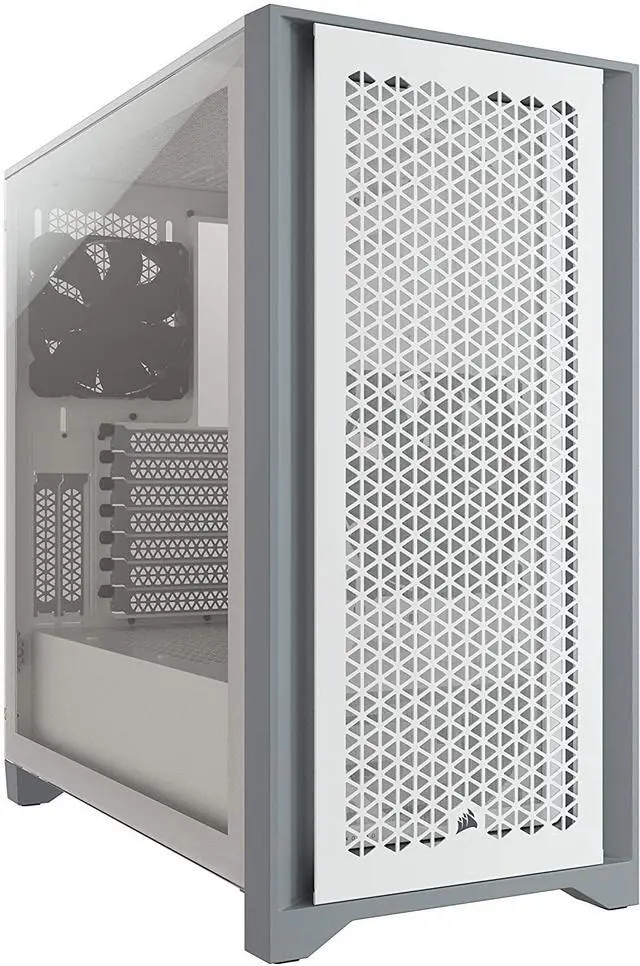 Alt view image 9 of 12 - Corsair 4000D Airflow CC-9011201-WW White Steel / Plastic / Tempered Glass ATX Mid Tower Computer Case