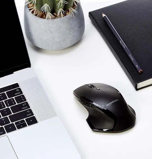 Alt view image 10 of 11 - Amazon Basics Full-Size Ergonomic Wireless PC Mouse with Fast Scrolling