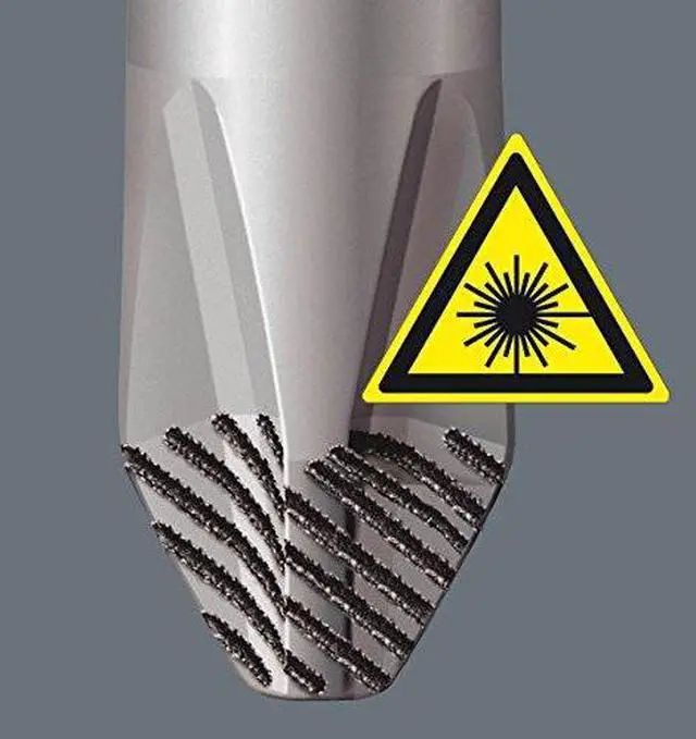 Alt view image 3 of 7 - Wera 05032005001 Kraftform Stainless 3334 Stainless Steel Slotted Screwdriver, Lasertip, 6.5mm Head, 6" Blade Length, Black