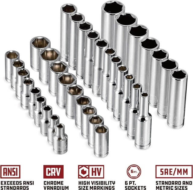 Alt view image 5 of 6 - Alltrade 642450 1/4" Dr Mechanics Socket Set, 38 Piece