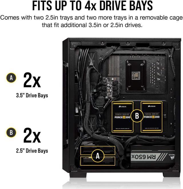 Alt view image 13 of 18 - Corsair iCUE 220T RGB Airflow CC-9011173-WW Black Steel / Plastic / Tempered Glass ATX Mid Tower Computer Case