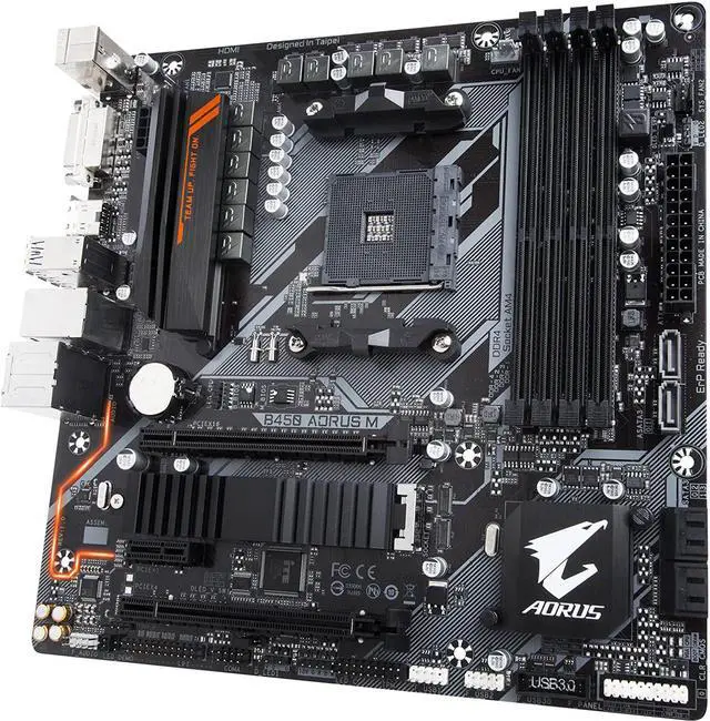 Alt view image 14 of 15 - GIGABYTE Motherboard B450 AORUS M AM4 AMD B450 USB 3.0 HDMI Micro ATX AMD Motherboard