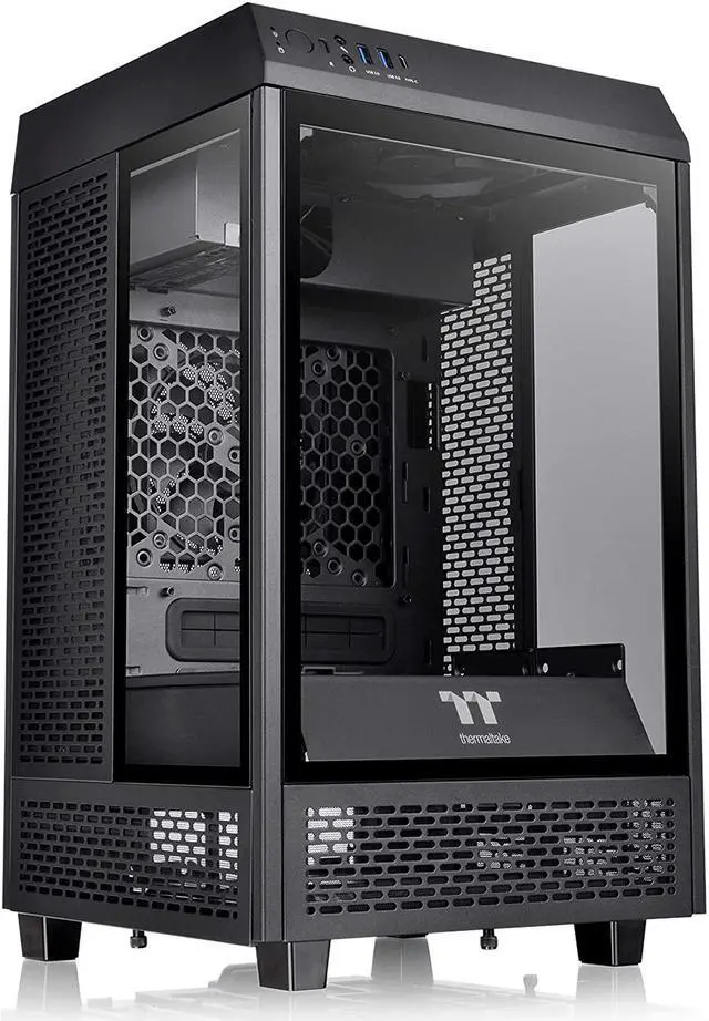 Alt view image 8 of 13 - Thermaltake Tower 100 Black Edition Tempered Glass Type-C (USB 3.1 Gen 2) Mini Tower Computer Chassis Supports Mini-ITX, CA-1R3-00S1WN-00