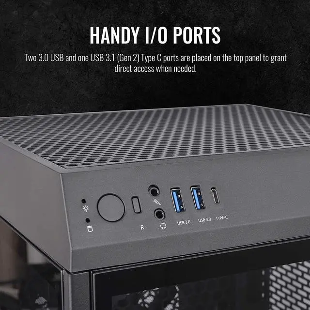 Alt view image 12 of 13 - Thermaltake Tower 100 Black Edition Tempered Glass Type-C (USB 3.1 Gen 2) Mini Tower Computer Chassis Supports Mini-ITX, CA-1R3-00S1WN-00