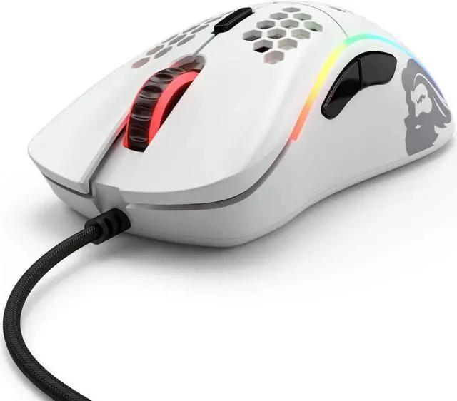 Alt view image 9 of 20 - Glorious Model D Matte White Wired Gaming Mouse