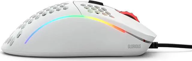 Alt view image 11 of 20 - Glorious Model D Matte White Wired Gaming Mouse