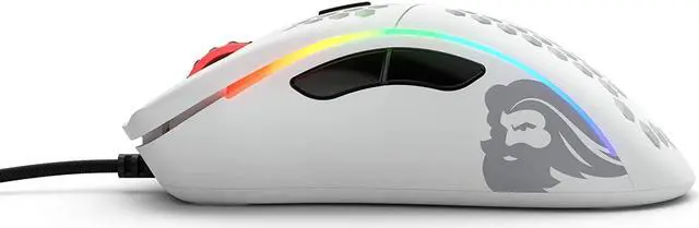 Alt view image 13 of 20 - Glorious Model D Matte White Wired Gaming Mouse