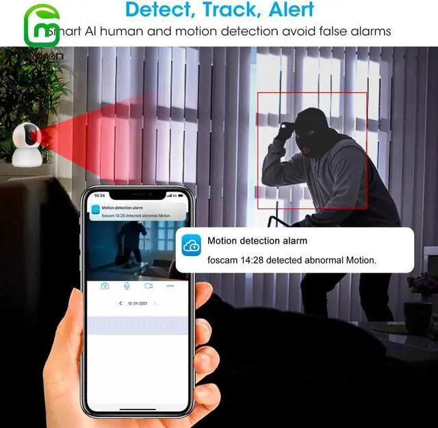 Alt view image 4 of 7 - MAMONCARE Baby Monitor Indoor Home Security Camera IP Camera 3MP 1296P with Pan Tilt Zoom Motion Alerts for Baby and Pet Home Security Multiple Storage Options