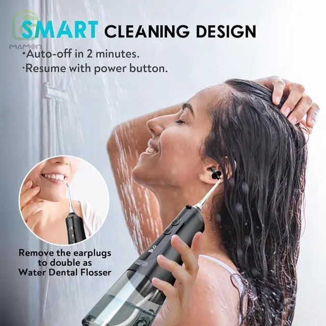 Alt view image 3 of 7 - MAMONCARE Ear Wax Removal Tool, Water Powered Ear Cleaner with 9 Pressure Settings, 6 Reusable 3 & 5 Hole Tips, Ear Cleaning Kit Safe and Effective to Clean Build-up Earwax