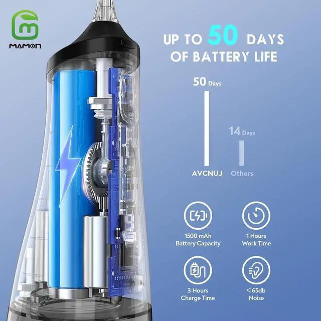 Alt view image 4 of 7 - MAMONCARE Ear Wax Removal Tool, Water Powered Ear Cleaner with 9 Pressure Settings, 6 Reusable 3 & 5 Hole Tips, Ear Cleaning Kit Safe and Effective to Clean Build-up Earwax