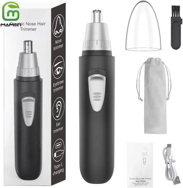 Main image of MAMONCARE Ear and Nose Hair Trimmer Clipper - Professional Painless Eyebrow & Facial Hair Trimmer for Men Women, Battery-Operated Trimmer, Dual Edge Blades for Easy Cleaning