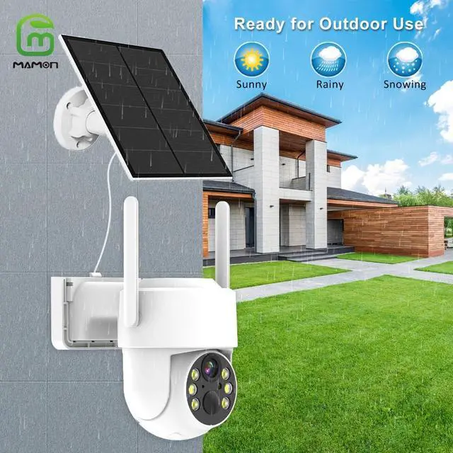 Alt view image 5 of 7 - MAMONCARE 4G LTE Cellular Security Camera Outdoor Wireless Cameras 355°PTZ 2K/4MP Color Night Vision, 2 Way Talk, PIR Motion Detection, Spotlight, Cloud/SD Storage