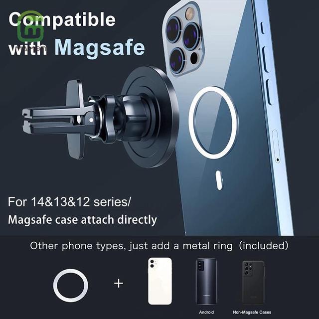 Alt view image 4 of 7 - MAMONCARE MagSafe Car Mount [Powerful Magnets] Magnetic Phone Holder [20 Strong Magnets] for Car [Easily Install] Hands Free iPhone Car Holder Mount Fit for iPhone 15 14 13 Pro Plus Max Mini
