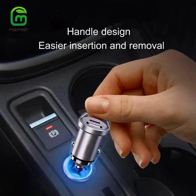 Alt view image 2 of 7 - MAMONCARE USB C Car Charger, 45W iPhone Car Charger Fast Charging [Mini&Metal], AINOPE Fast USB Car Charger Adapter PD30W&QC3.0 Compatible with iPhone 14 Pro Max Plus 13 12