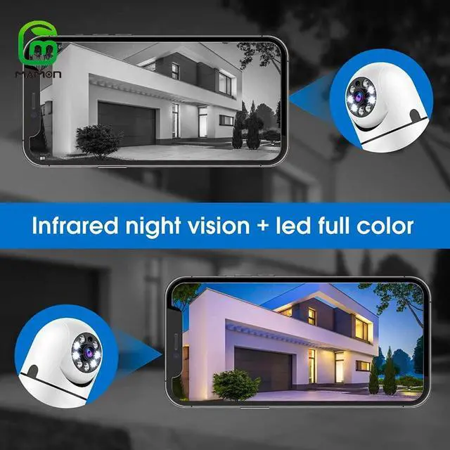 Alt view image 3 of 7 - MAMONCARE Light Bulb Security Camera,Home WiFi 360 Degree Pan/Tilt Panoramic IP Camera,Wireless Home Surveillance Cameras System with Human Motion Detection and Alarm,Two-Way Audio,Night Vision