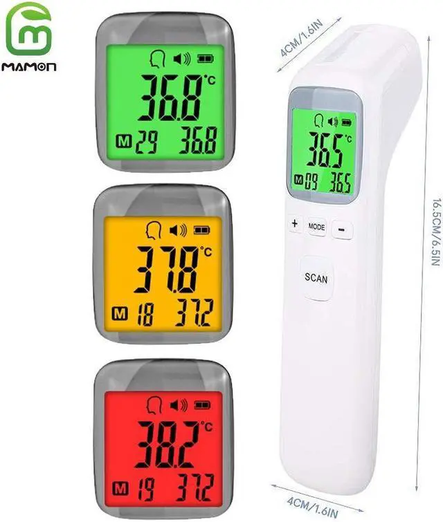 Alt view image 7 of 7 - Thermometer for Adults and Kids, No-Touch Forehead Thermometer with Object Mode Function,Fever Alert and 32 Set Memory Recall,Instant Accurate Reading Digital Baby Thermometer for Fever