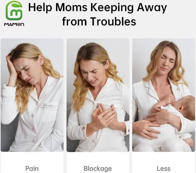 Alt view image 5 of 7 - Wearable Breast Pump, Double Breast Pump, Electric Hands-Free Breast Pumps with 3 Modes, 9 Levels, LCD Display, Memory Function Rechargeable 1200mAh Battery Double Milk Extractor-24mm Flange