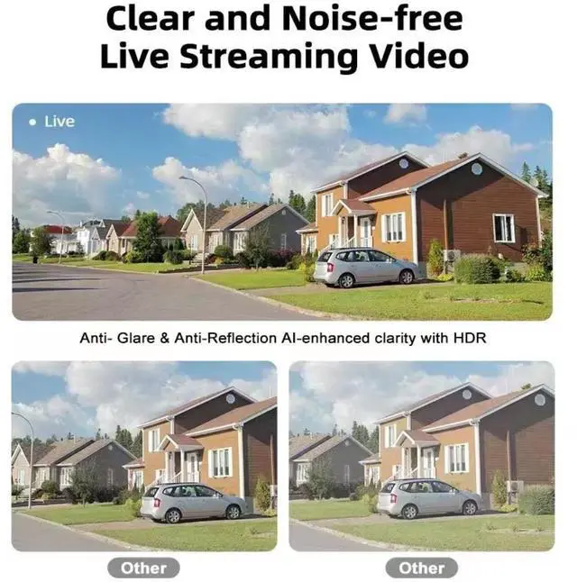 Alt view image 3 of 7 - AI Home Security Window Camera, Baby Monitor Camera, 3MP 1296P Resolution, 110Wide-angle Field of View, 4X Zoom, Al Enhanced Color Night Vision, 2.4G&5G Dual WiFi, Two-way Audio, Works with Alexa