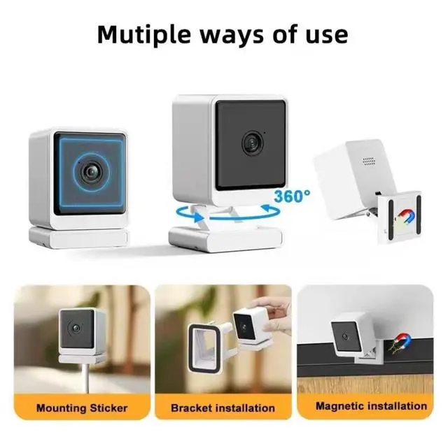 Alt view image 6 of 7 - AI Home Security Window Camera, Baby Monitor Camera, 3MP 1296P Resolution, 110Wide-angle Field of View, 4X Zoom, Al Enhanced Color Night Vision, 2.4G&5G Dual WiFi, Two-way Audio, Works with Alexa