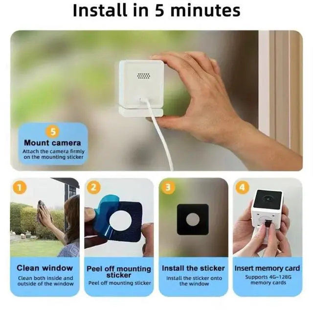 Alt view image 5 of 7 - AI Home Security Window Camera, Baby Monitor Camera, 3MP 1296P Resolution, 110Wide-angle Field of View, 4X Zoom, Al Enhanced Color Night Vision, 2.4G&5G Dual WiFi, Two-way Audio, Works with Alexa