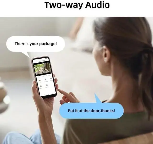 Alt view image 7 of 7 - AI Home Security Window Camera, Baby Monitor Camera, 3MP 1296P Resolution, 110Wide-angle Field of View, 4X Zoom, Al Enhanced Color Night Vision, 2.4G&5G Dual WiFi, Two-way Audio, Works with Alexa