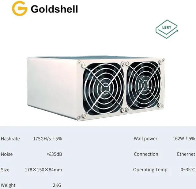 Alt view image 5 of 5 - Latest WIFI Version Goldshell LB-BOX 175GH/S (with PSU)BOX& LBC Mining Machine 162W Low Noise Miner Small Home Riching