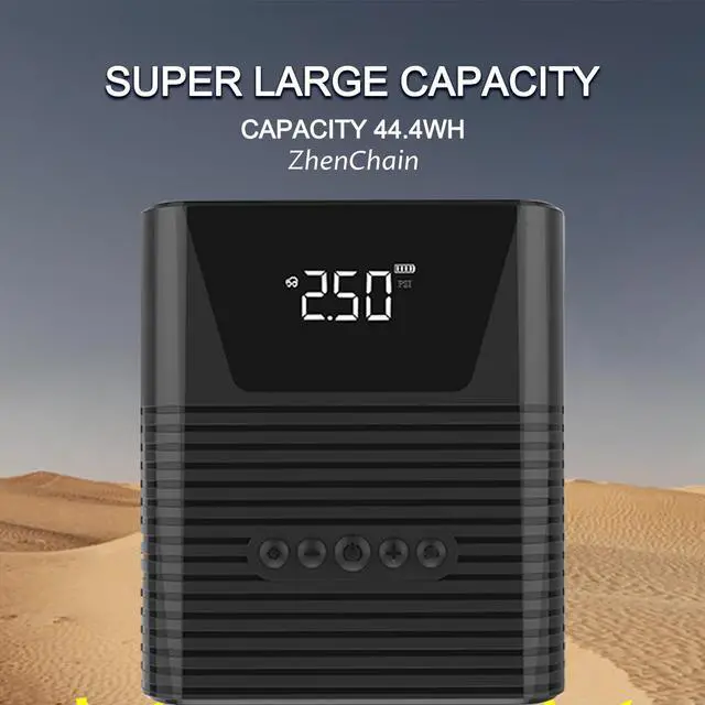 Alt view image 4 of 7 - Car Jump Starter 1000 Peak Booster 12000mAh + 150PSI Air Compressor Battery Pack