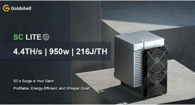 Alt view image 5 of 5 - New Release Goldshell SC Lite 4.4TH/s 950W Siacoin Miner Crypto Mining Machine