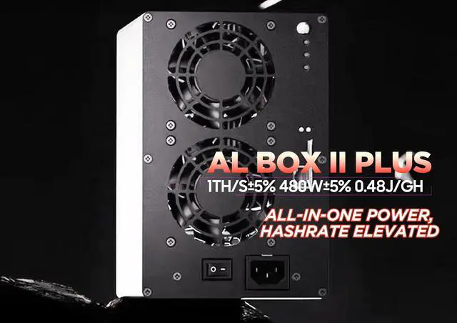 Alt view image 5 of 5 - Goldshell AL BOX II PLUS 720Gh/s 360W ALPH Miner Alephium Miner with PSU Compact and Quiet emote APP Control ASIC Miner