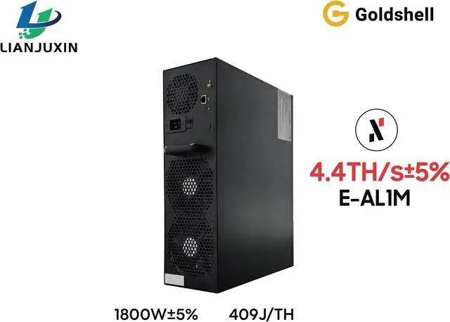 Main image of New Gold-shell E-AL1M 4.4TH/s 1800W Blake3 Algorithm ALPH Mining Machine Good For Home Use ALPH Miner Alephium Miner With PSU