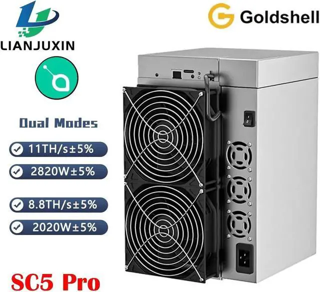 Main image of Goldshell SC5 Pro Siacoin Miner Dual Modes 11T 2820W or 8.8T 2020W New Released