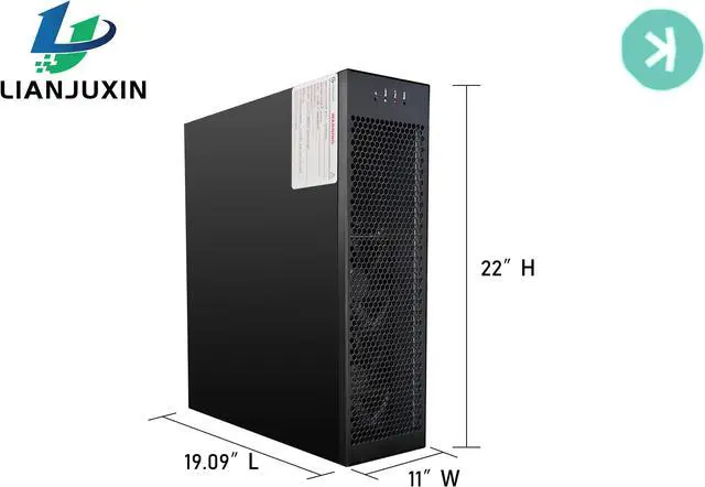 Alt view image 5 of 7 - New Gold-shell  E-KA1M 5T Hashrate KAS Miner 1800W KDS Ultimate silence Miner Kspa Algorithm With PSU E-KA1M Comes with two power cords Good For Home Mining