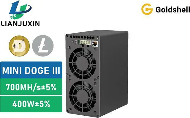 Main image of Goldshell MINI DOGE III LTC&Doge Coin 700MH/s±5%  400W±5%  MINI DOGE 3 Home Miner Box -with PSU