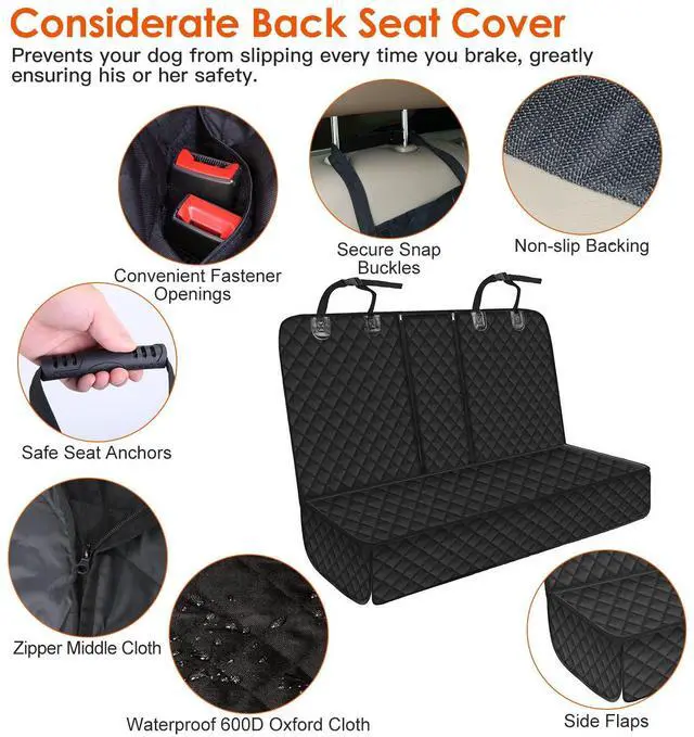 Main image of Dog Car Seat Cover, Back Seat Extender for Dogs,Dog Hammock for Car Backseat, Non Inflatable Dog seat Cover for Back seat,Hard Bottom Back Seat Protector for Cars,Trucs & SUVs