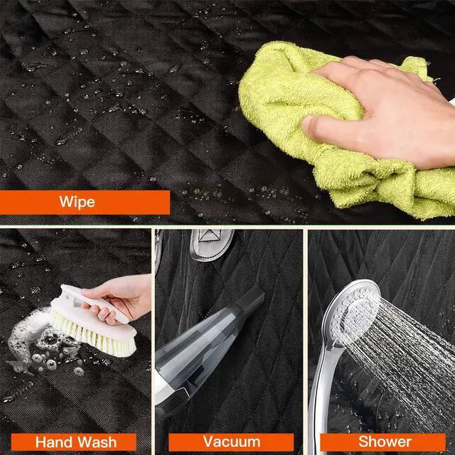 Alt view image 5 of 7 - Dog Car Seat Cover, Back Seat Extender for Dogs,Dog Hammock for Car Backseat, Non Inflatable Dog seat Cover for Back seat,Hard Bottom Back Seat Protector for Cars,Trucs & SUVs