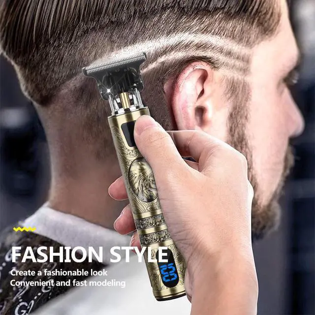 Alt view image 3 of 7 - Small LCD Screen Display Professional Men Cordless Hair Clippers Beard Trimmer Cutting Machine Kit