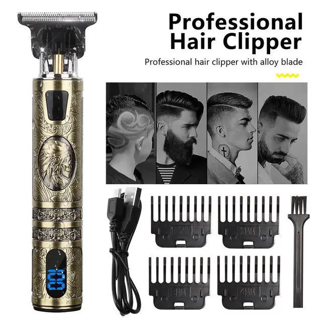 Alt view image 7 of 7 - Small LCD Screen Display Professional Men Cordless Hair Clippers Beard Trimmer Cutting Machine Kit