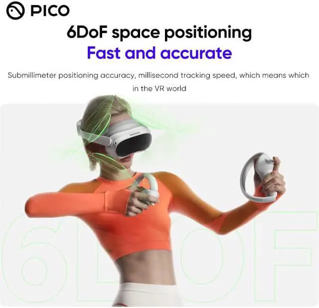 Alt view image 6 of 7 - Pico 4 VR Headset 128GB Pico4 Chinese version All-In-One Virtual Reality Headset 3D VR Glasses 4K+ Display For Metaverse & Stream Gaming
