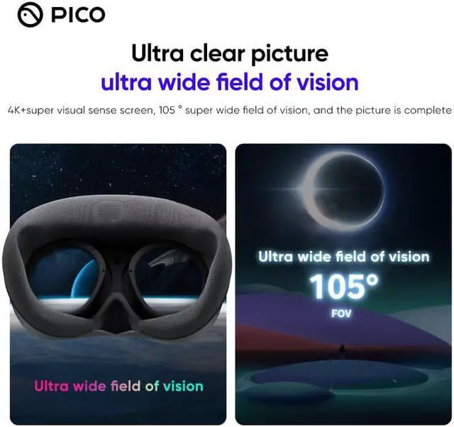 Alt view image 5 of 7 - Pico 4 VR Headset 128GB Pico4 Chinese version All-In-One Virtual Reality Headset 3D VR Glasses 4K+ Display For Metaverse & Stream Gaming