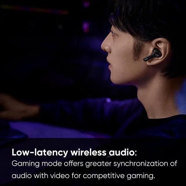 Alt view image 3 of 7 - ASUS ROG CETRA True Wireless Earphones ANC TWS Bluetooth Gaming Earbuds Low Latency True Wireless Charging IPX4 Waterproof White