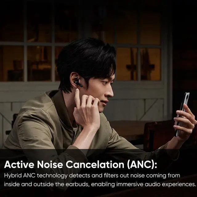 Alt view image 4 of 7 - ASUS ROG CETRA True Wireless Earphones ANC TWS Bluetooth Gaming Earbuds Low Latency True Wireless Charging IPX4 Waterproof White