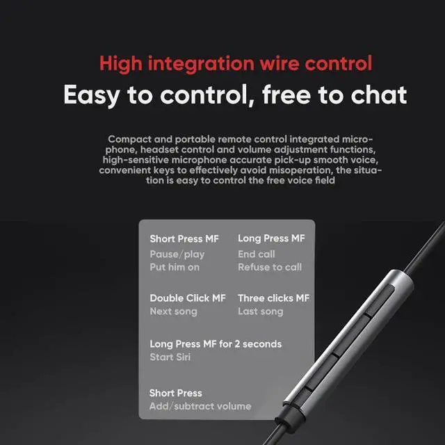 Alt view image 2 of 6 - RED MAGIC Magic Sound Earphones 3.5mm port Redmagic earphones for phones Android