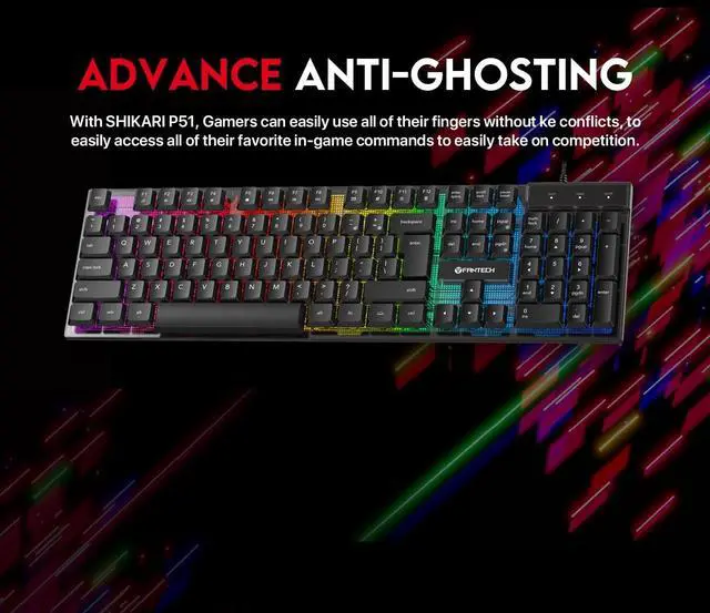 Alt view image 2 of 7 - P51S Gaming Keyboard and Mouse Combo, Headset and Stand, Mouse Pad Wired RGB Rainbow Keyboard PC Beginner Gamer Basic 5 in-1 Gaming Set