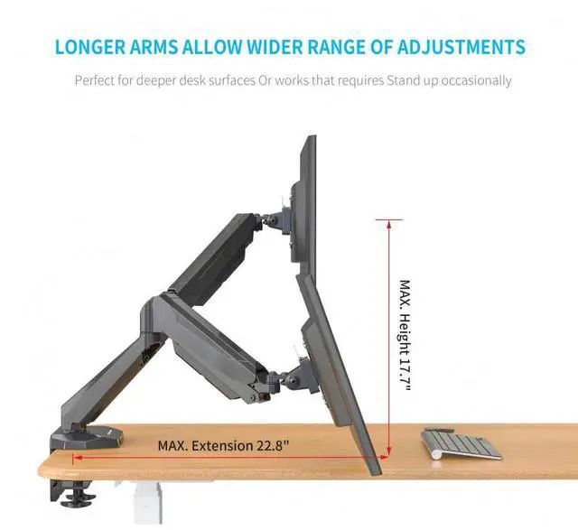 Alt view image 5 of 7 - Devo Gaming Monitor Arm - Flexi Core 2