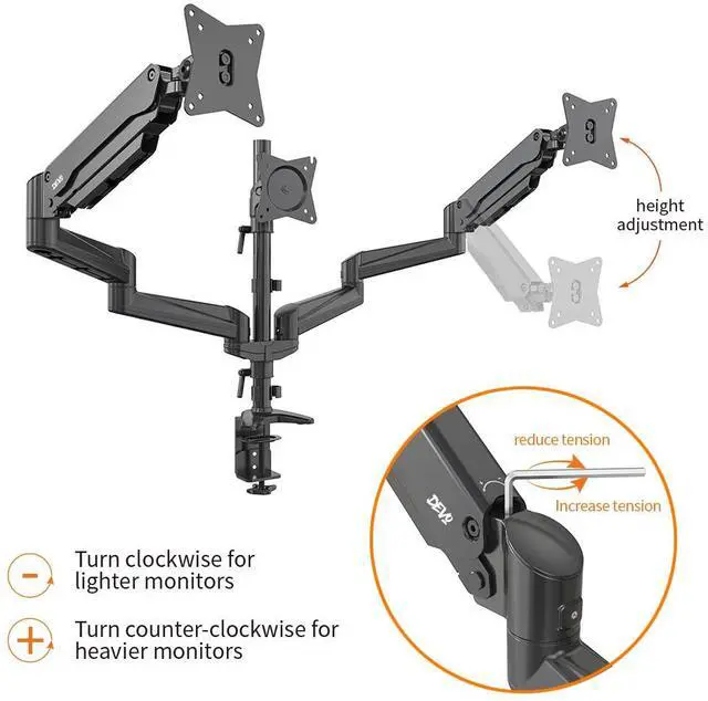 Alt view image 2 of 5 - Devo Gaming Monitor Arm - 3 Arms
