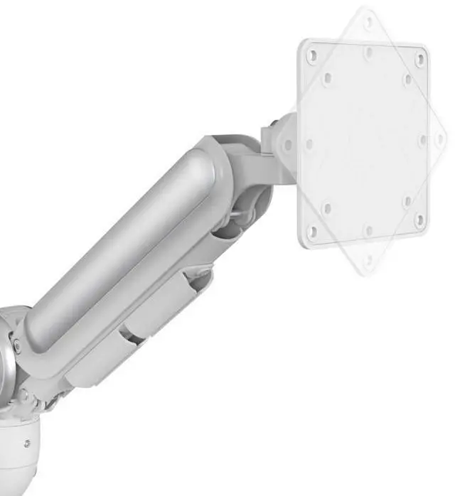 Alt view image 6 of 7 - Devo Gaming Monitor Arm - Flexi Pro 1 - White/Silver