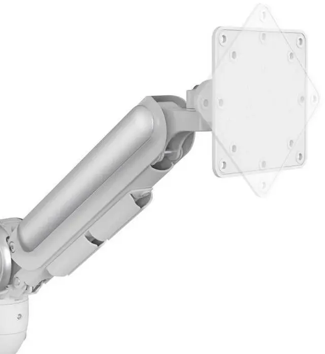 Alt view image 2 of 7 - Devo Gaming Monitor Arm - Flexi Pro 2 - White/Silver