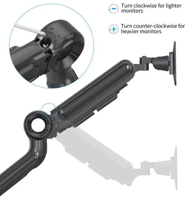 Alt view image 4 of 7 - Devo Gaming Monitor Arm - Flexi Pro 1 - Black