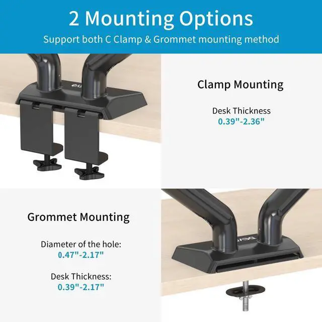 Alt view image 6 of 7 - Devo Gaming Monitor Arm - Flexi Pro 2 - Black