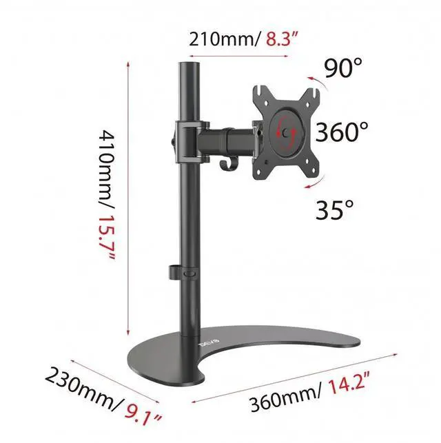 Alt view image 6 of 7 - Devo Gaming Monitor Table Arm - 1 monitor